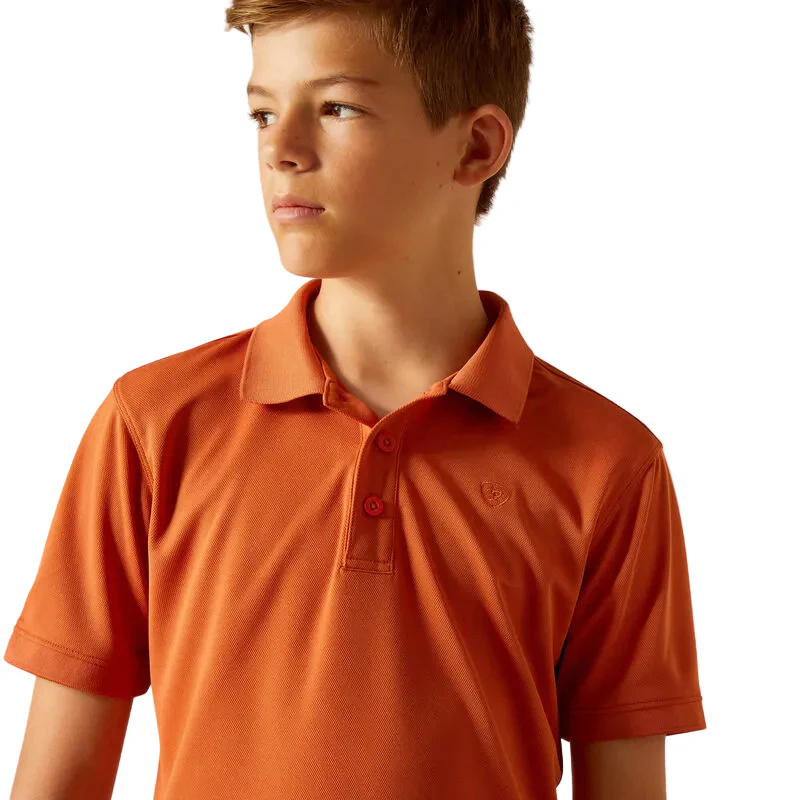 Ariat Boy's Tek Polo Short Sleeve Shirt - Foxes - Image 4