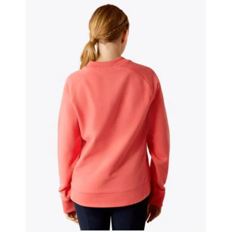Ariat Girl's Long Sleeve Benicia Sweatshirt- Coral Paradise - Image 2