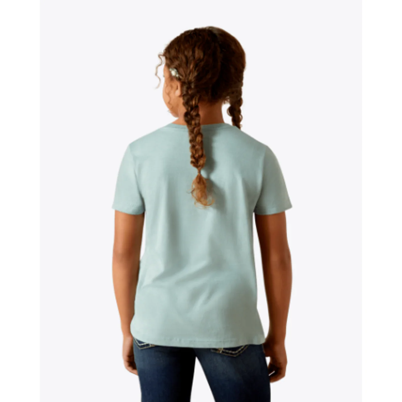 Ariat Girl's Wild Spirits Graphic Tee Shirt- River Green - Image 2