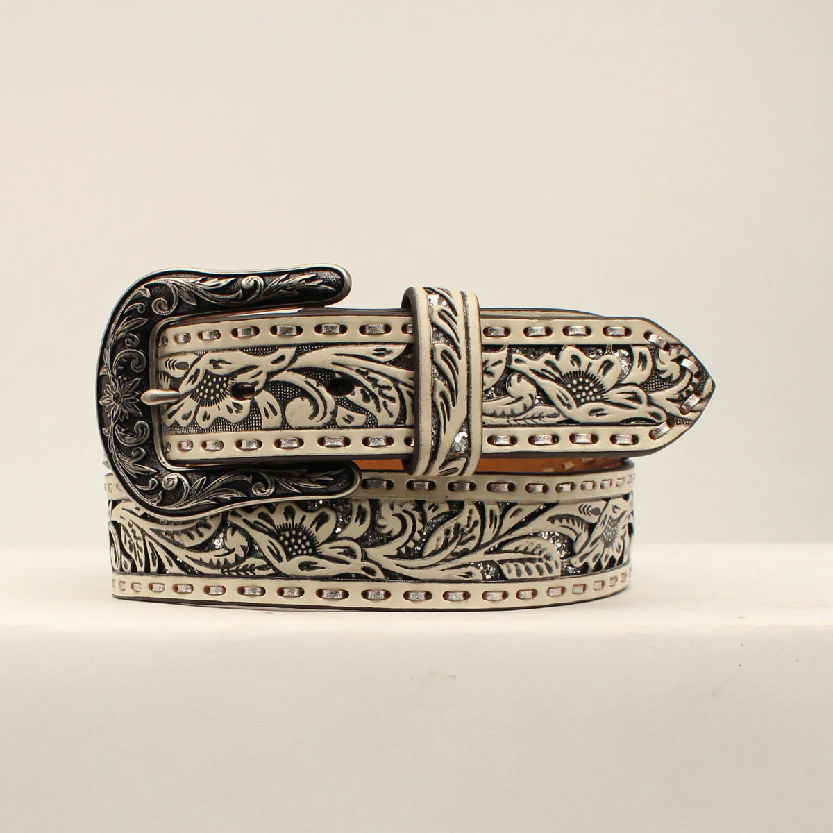 Ariat Ladies White Belt