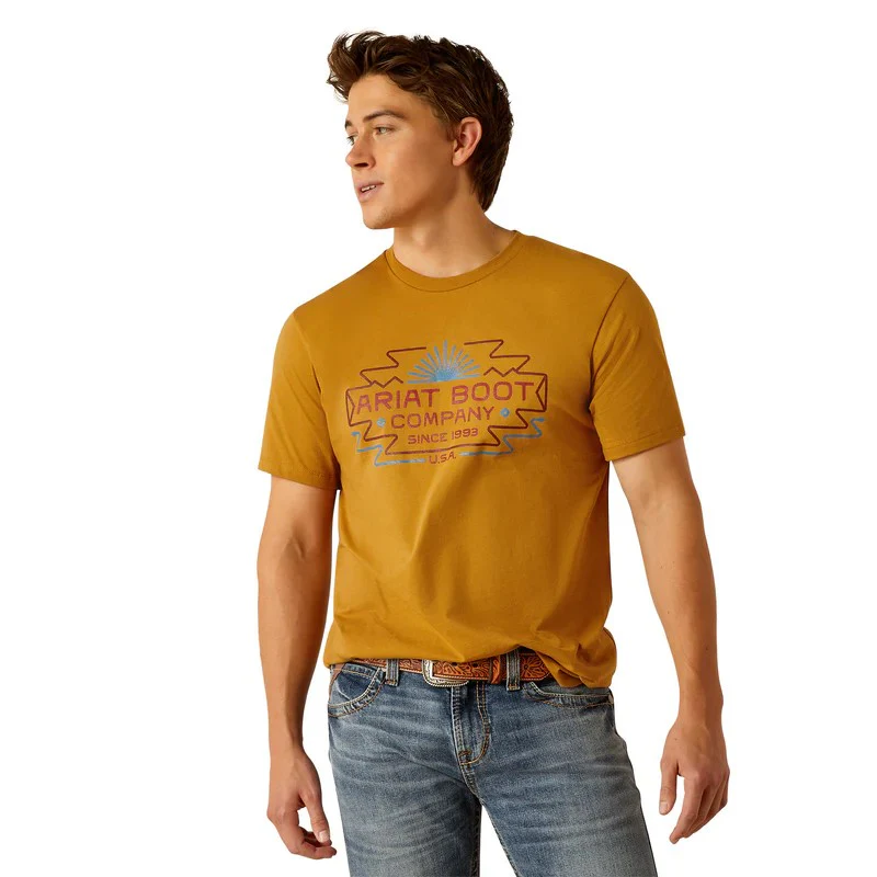 Ariat Men's Amigo T-Shirt - Harvest Gold - Image 3