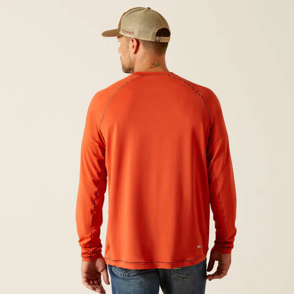 Ariat Men's 360 Airflow Long Sleeve T-Shirt - Summer Fig - Image 2