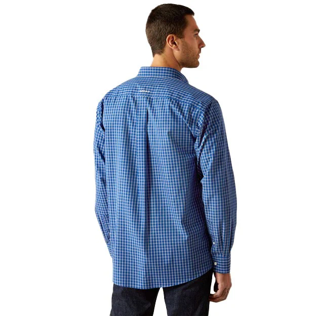 Ariat Men's Blair Long Sleeve Classic Fit Shirt-Navy - Image 2