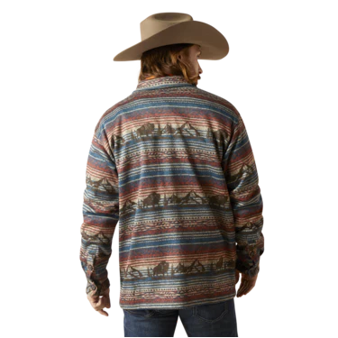 Ariat Men's Caldwell Printed Shirt Jacket - Oxford Tan Buffalo - Image 2