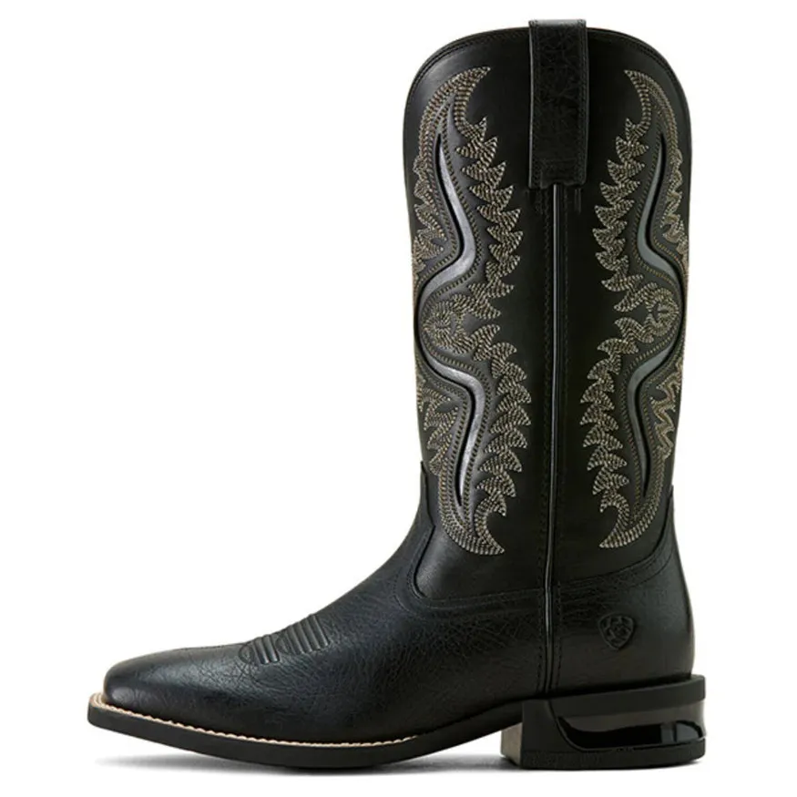 Ariat Men's Captivate Tall Performance Square Toe Western Boots- Black - Image 2