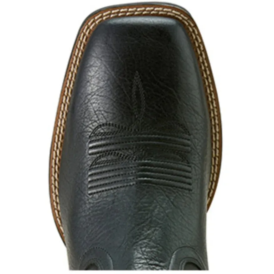 Ariat Men's Captivate Tall Performance Square Toe Western Boots- Black - Image 4