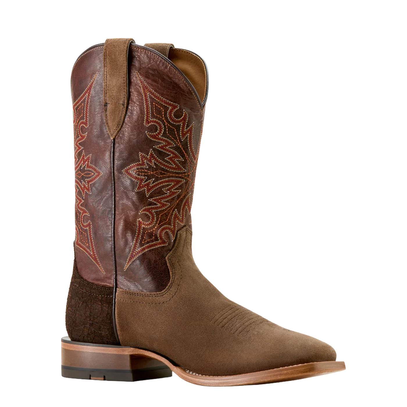 Ariat Men's Circuit Gritty Suede Cowboy Boot- Ranch Brown