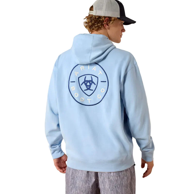 Ariat Men's Clean Seal Long Sleeve Hoodie - Soft Chambray - Image 2