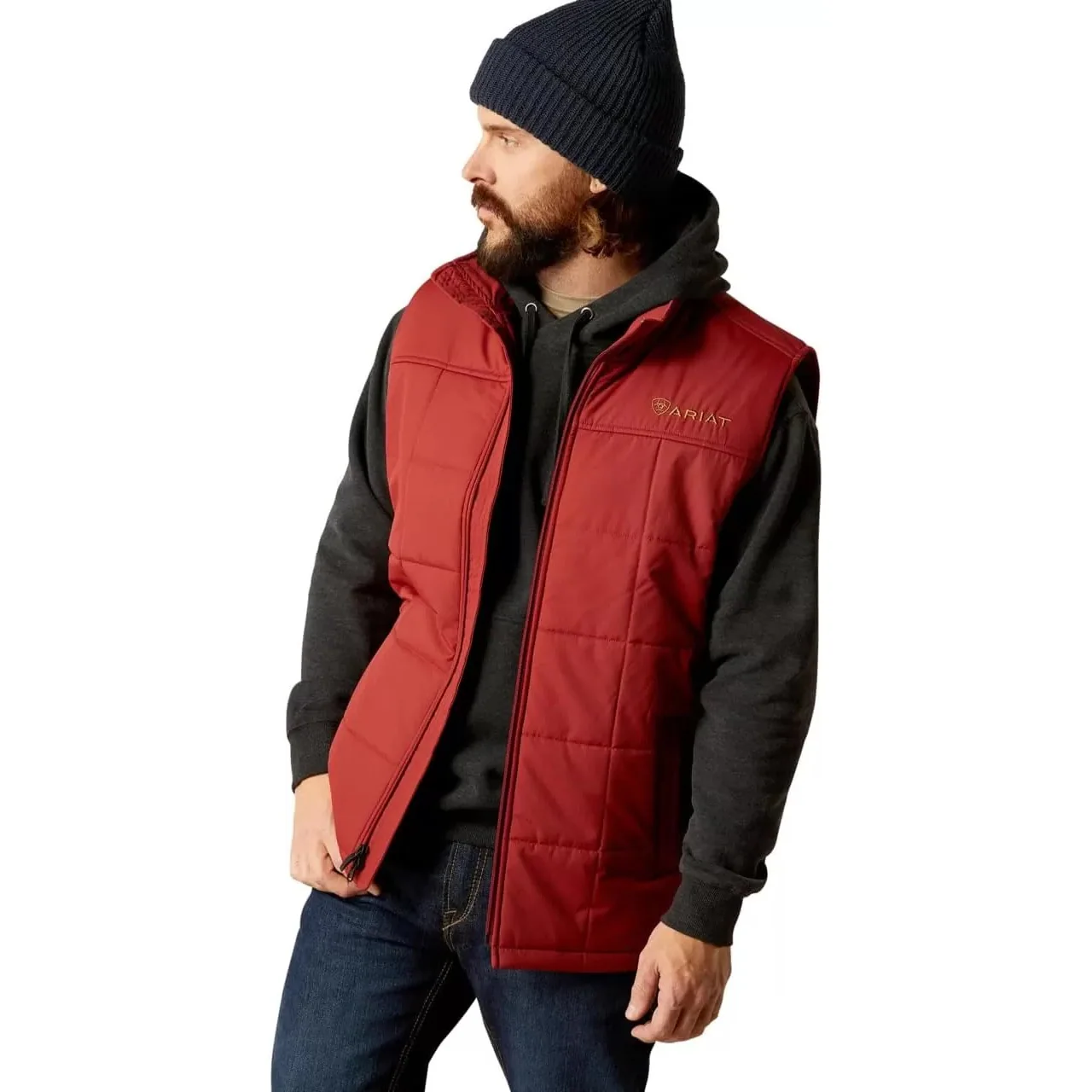 Ariat Men's Crius Insulated Vest - Rosewood - Image 2