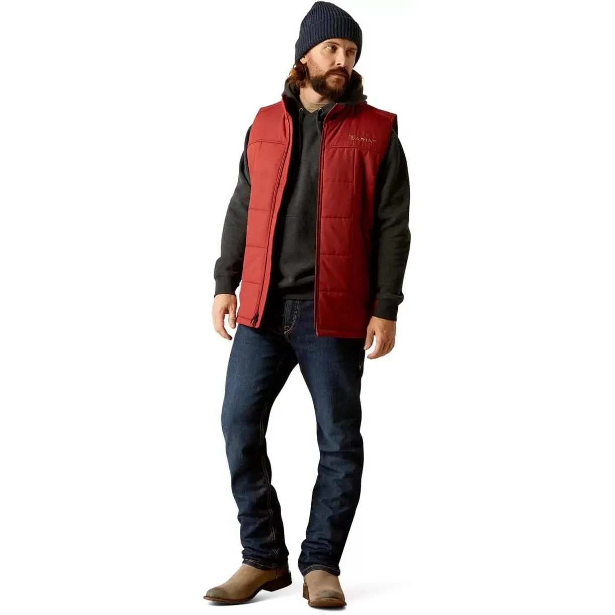 Ariat Men's Crius Insulated Vest - Rosewood - Image 3