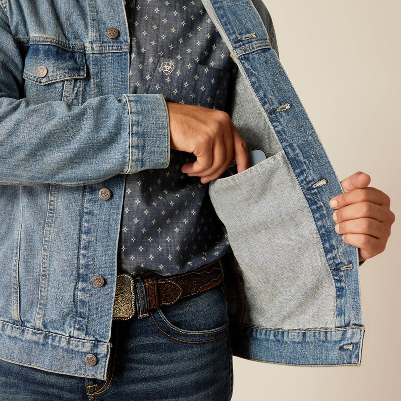 Ariat Men's Denim Trucker Jacket - Roby - Image 4