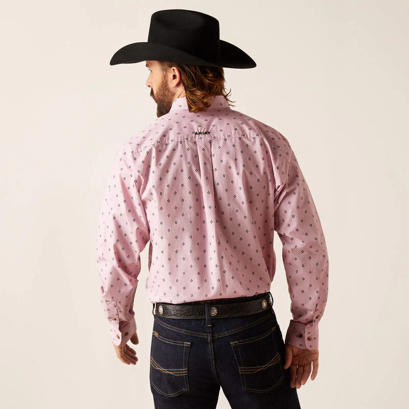 Ariat Men's Ezekiel Classic Fit Shirt - Pink - Image 2