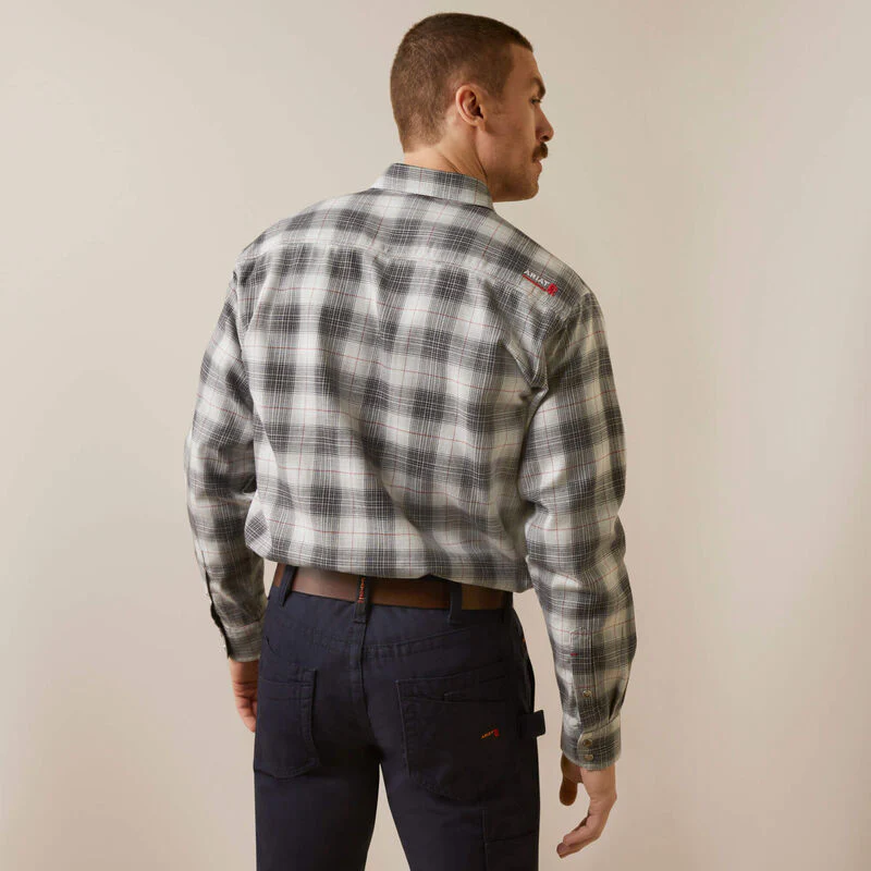 Ariat Men's Fire Resistant Cogburn Snap Work Shirt- Charcoal Grey - Image 4