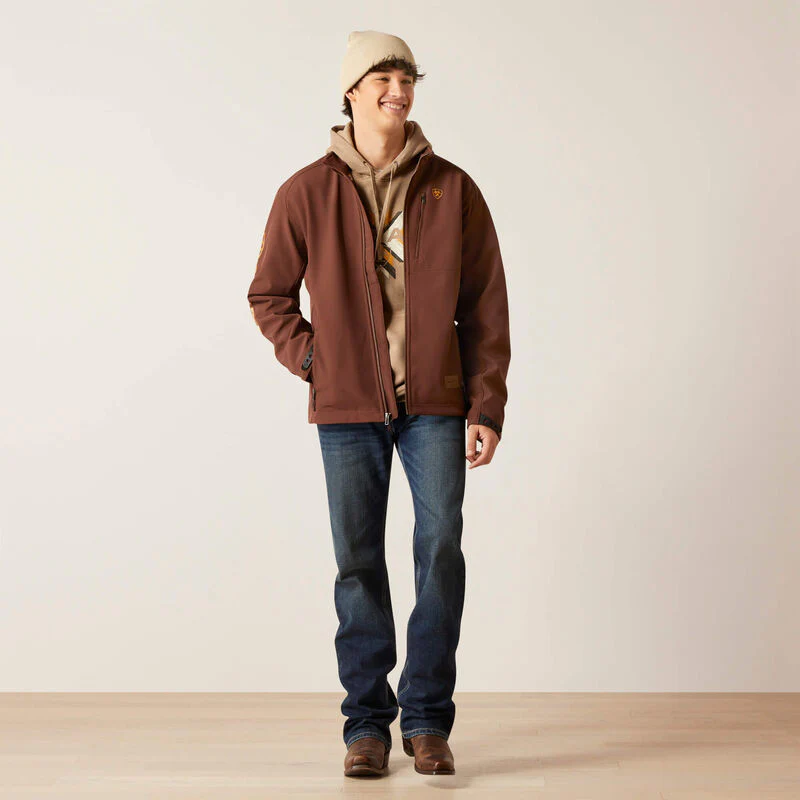Ariat Men's Fleece Chimayo Jacket - Shaved Chocolate - Image 3