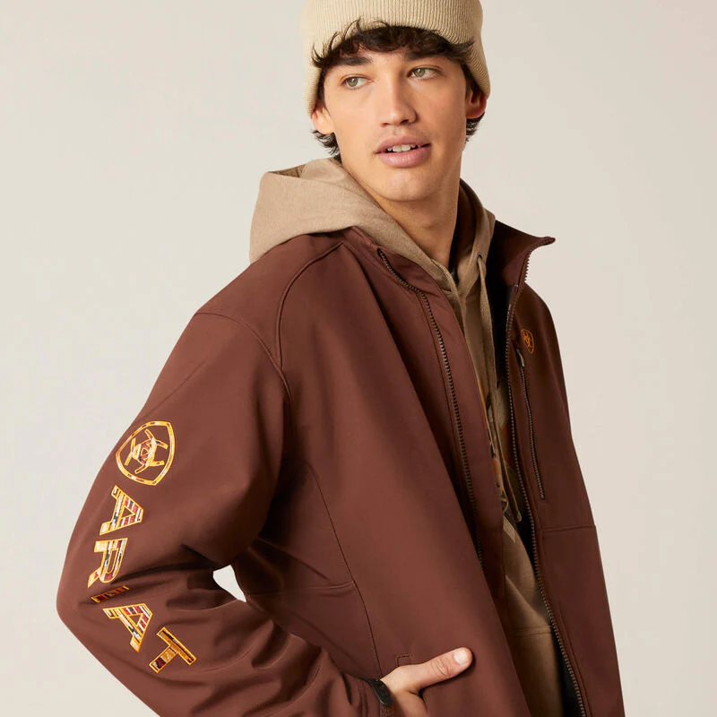 Ariat Men's Fleece Chimayo Jacket - Shaved Chocolate - Image 4