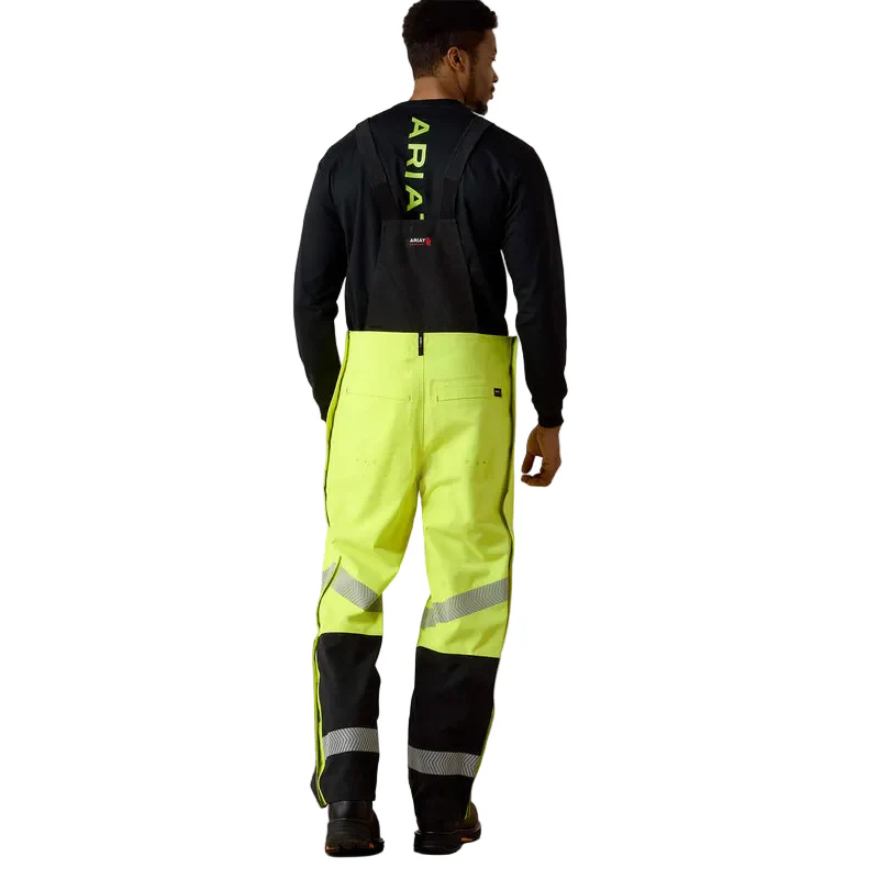 Ariat Men's FR Hi Vis Waterproof Bib - Hi Vis Yellow - Image 2