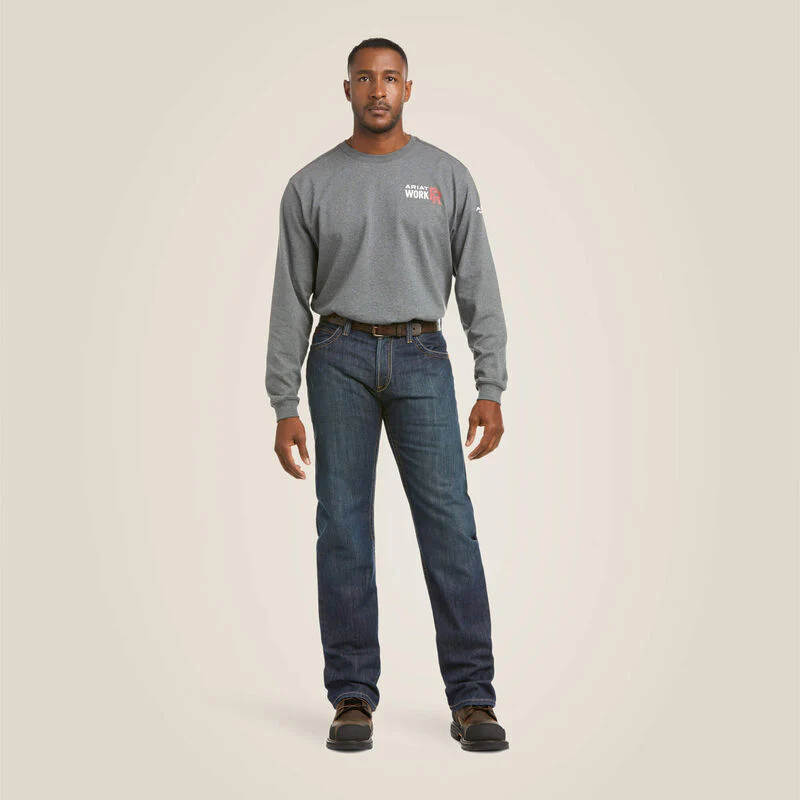 Ariat Men's FR M4 Relaxed Basic Boot Cut Jean - Shale