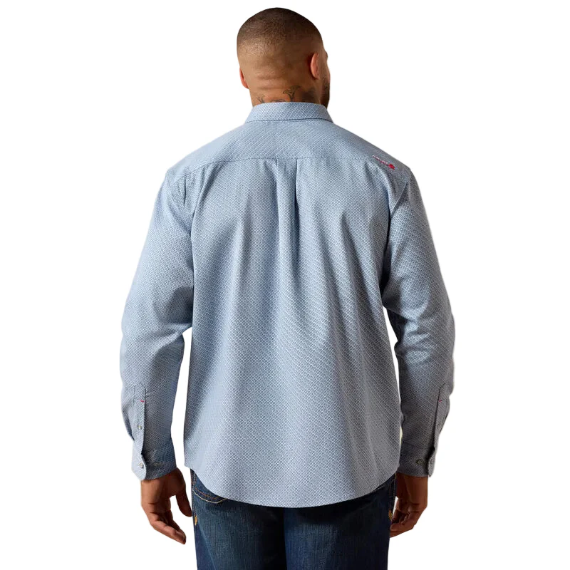 Ariat Men's FR Mantle Long Sleeve Work Shirt - Dusty Blue - Image 2