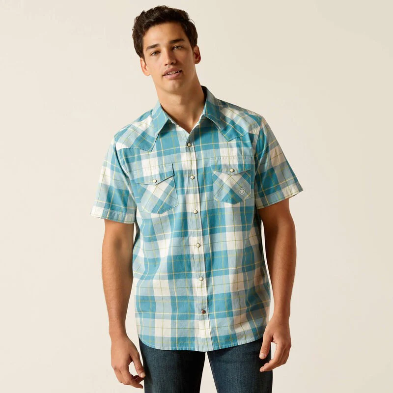 Ariat Men's Short Sleeve Harry Retro Fit Shirt - Gasoline
