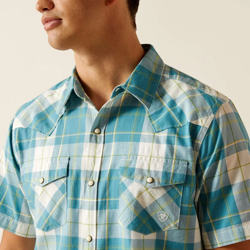 Ariat Men's Short Sleeve Harry Retro Fit Shirt - Gasoline - Image 2