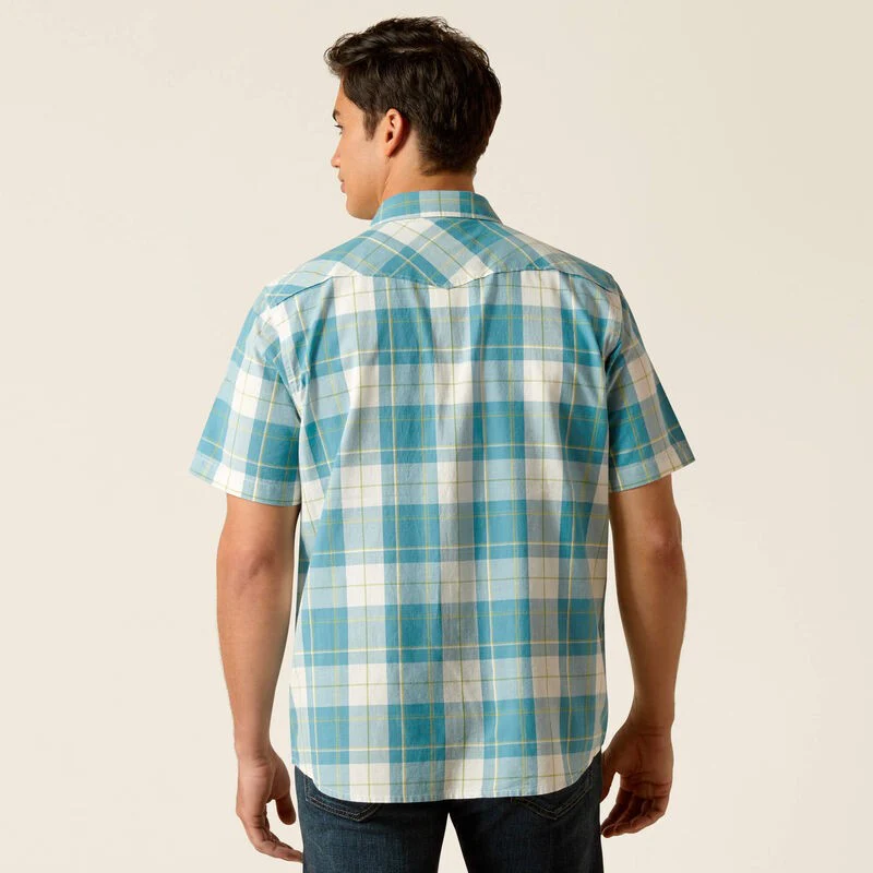 Ariat Men's Short Sleeve Harry Retro Fit Shirt - Gasoline - Image 4