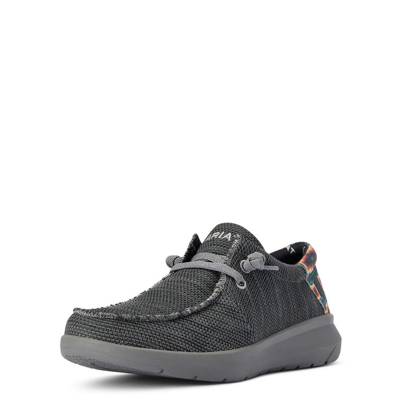 Ariat Men's Hilo Stretch Lace Heather Charcoal/Turquoise Aztec
