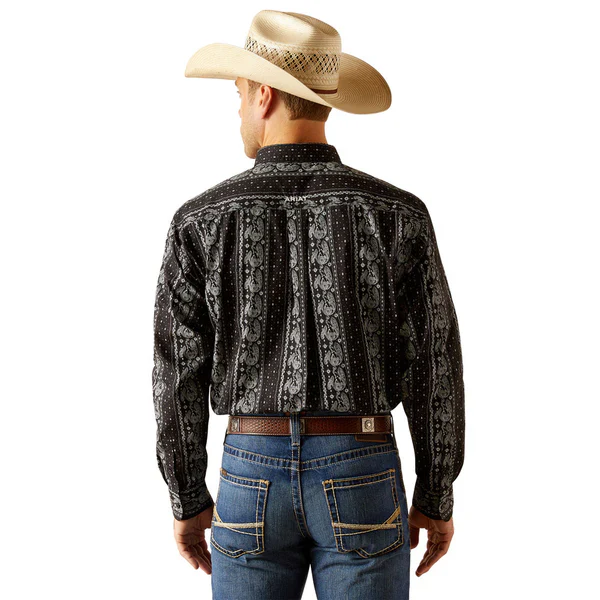 Ariat Men's Jared Long Sleeve Shirt - Black - Image 2