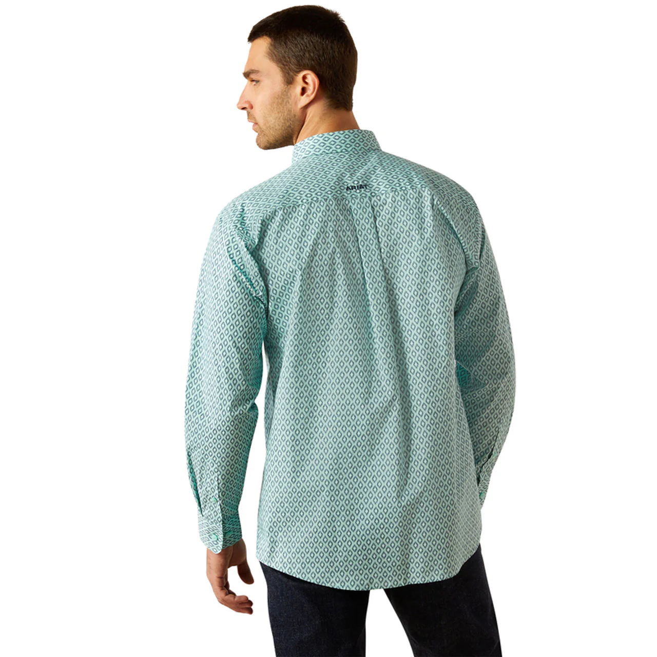 Ariat Men's Long Sleeve Canyon Classic Fit Shirt - Mint - Image 2
