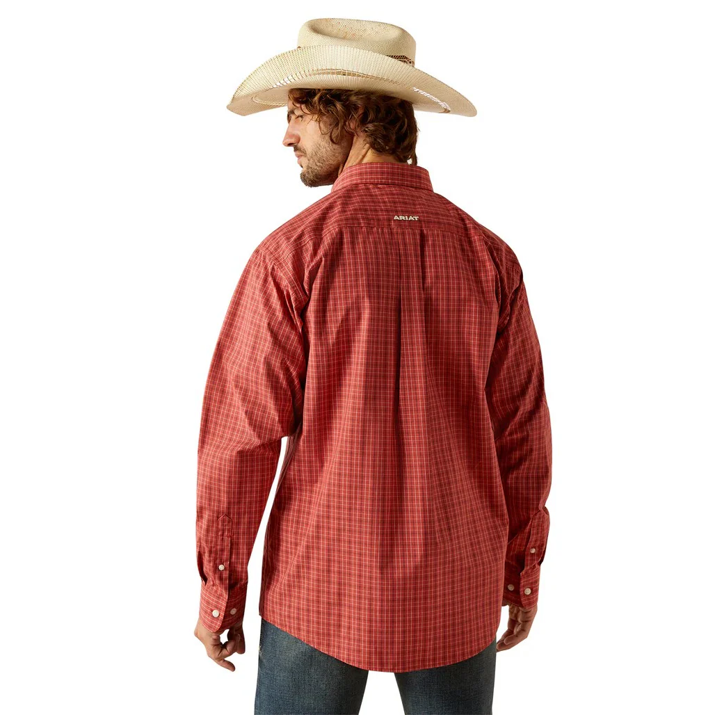 Ariat Men's Long Sleeve Pro Series Cleo Classic Fit Shirt- Dark Red - Image 2