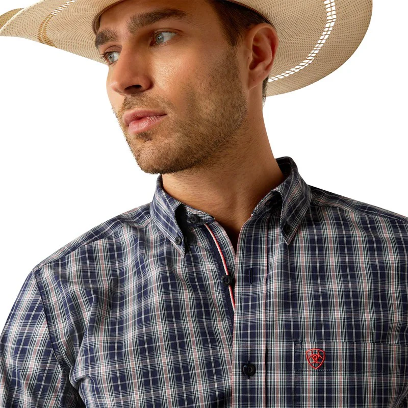 Ariat Men's Long Sleeve Pro Series Colston Fitted Shirt - Navy - Image 2