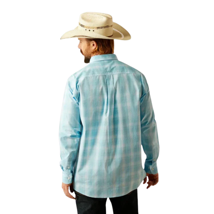 Ariat Men's Long Sleeve Pro Series Gregory Classic Fit Shirt- Light Turquoise - Image 2