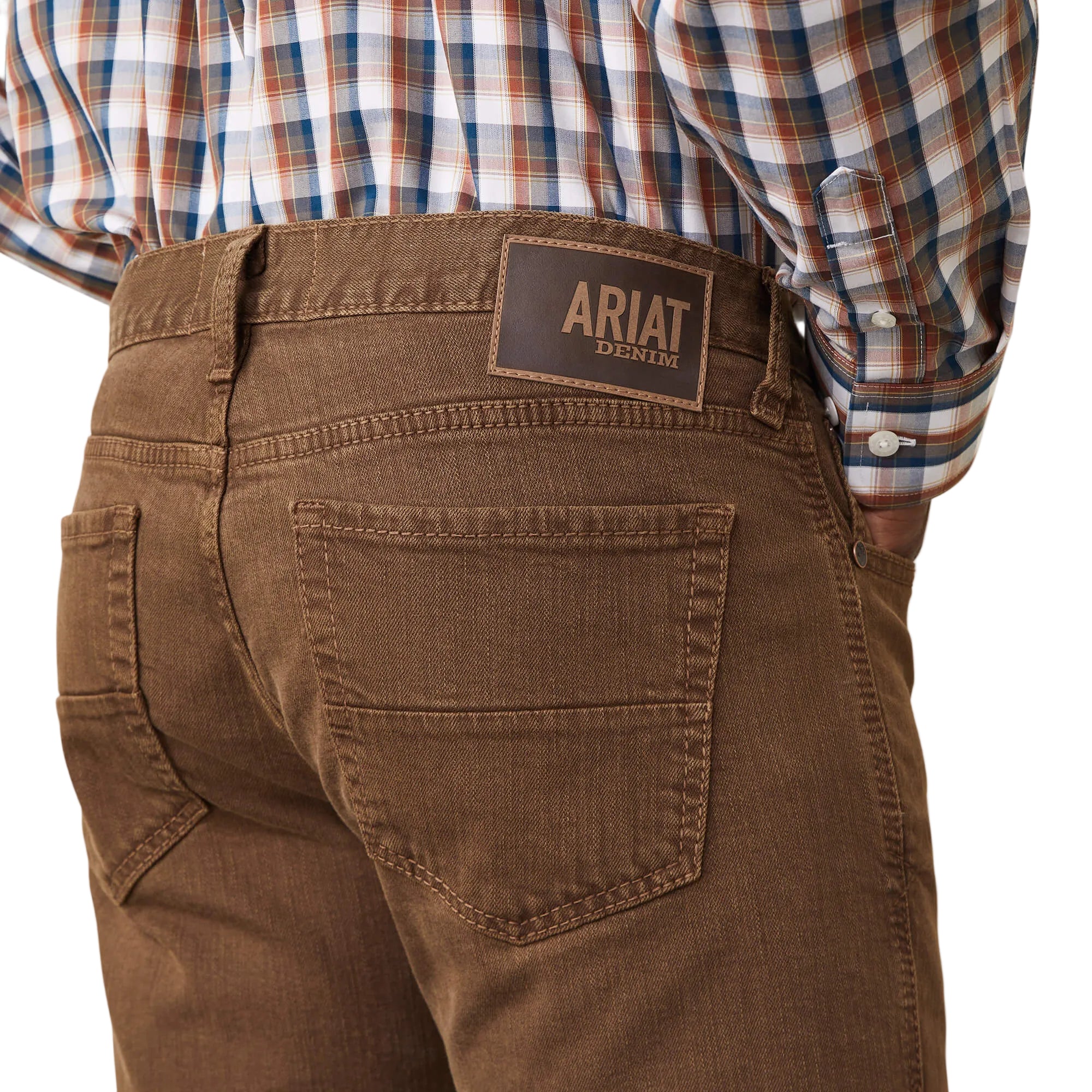 **Ariat Men's M7 Grizzly Straight Jeans - Peat - Image 5