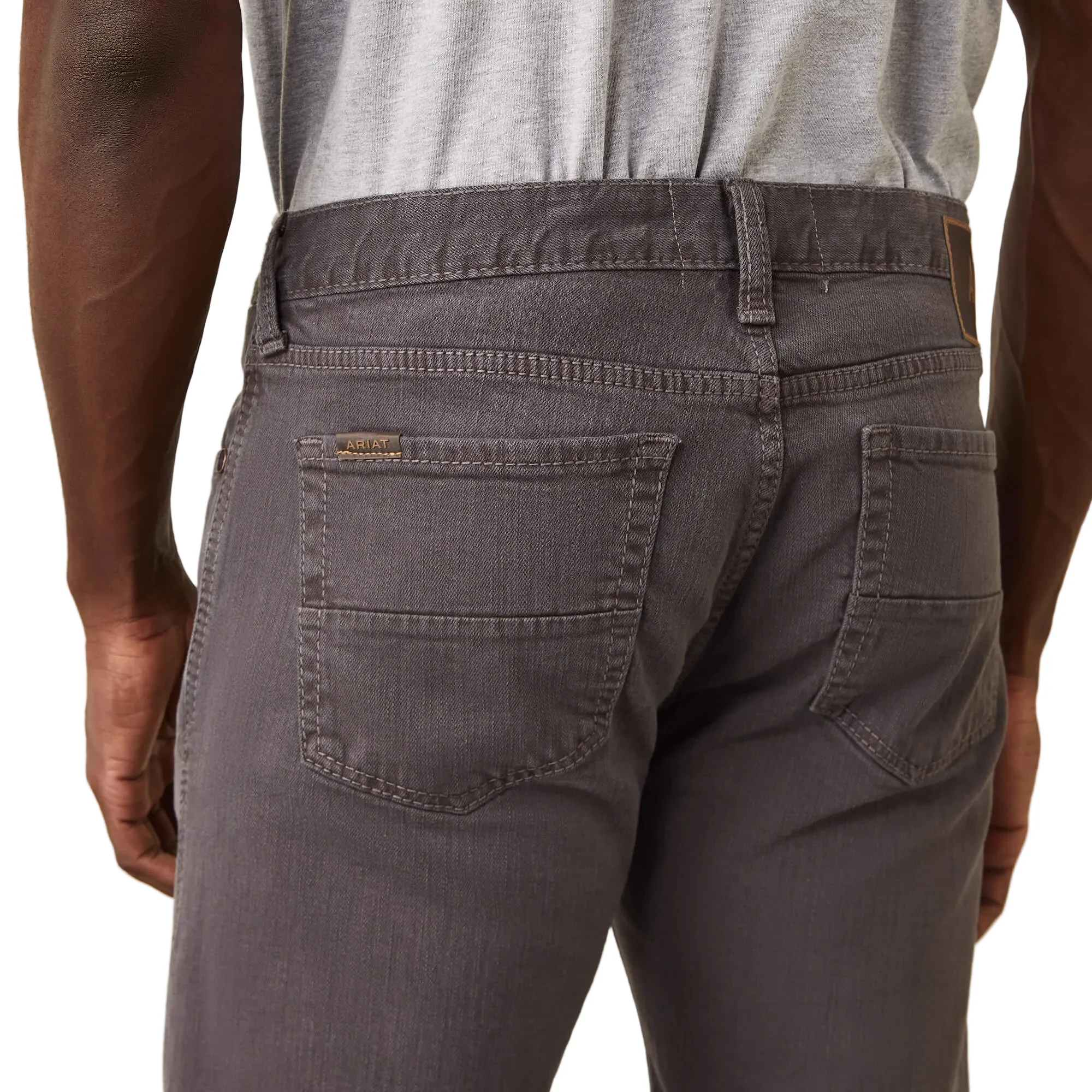 **Ariat Men's M7 Straight Grizzly Straight Jeans - Charcoal - Image 5
