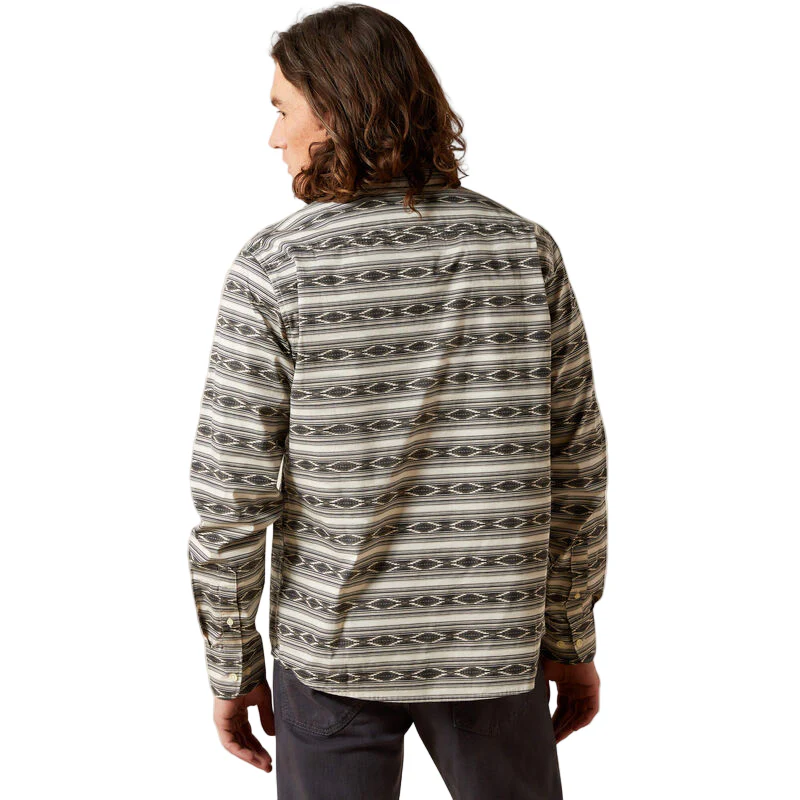 Ariat Men's Matias Modern Fit Long Sleeve Shirt - Beige - Image 2