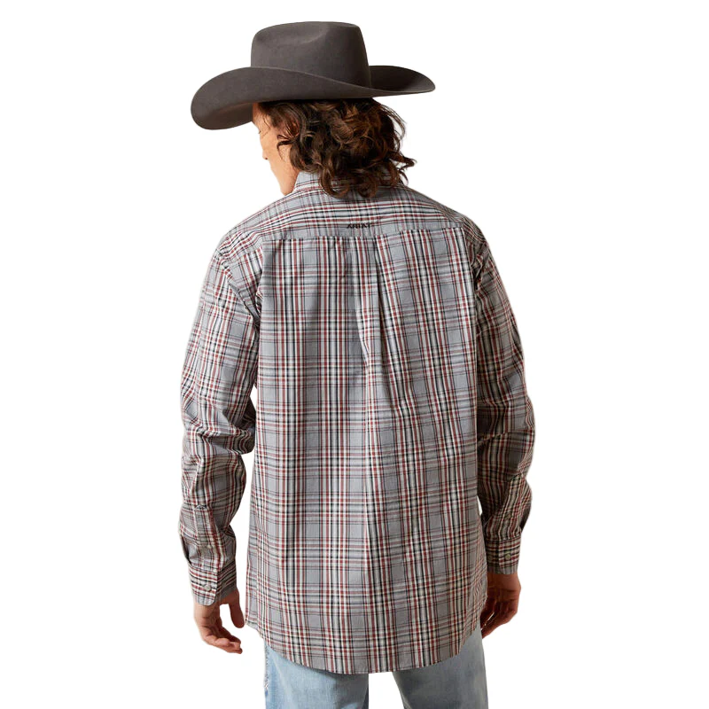 Ariat Men's Pro Series Trenton Fitted Long Sleeve Shirt - Grey - Image 2