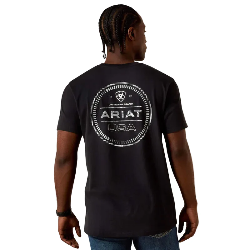 Ariat Men's Multichronos Buckle Short Sleeve Tee Shirt - Black - Image 2