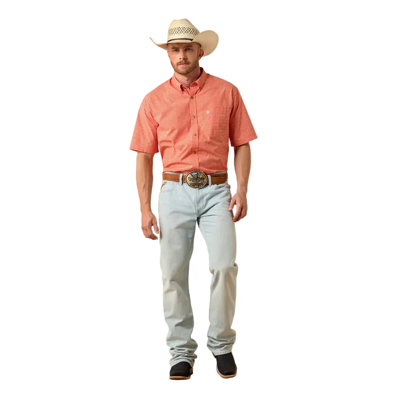 Ariat Men's Pro Nicolas Short Sleeve Shirt- Paprica - Image 2