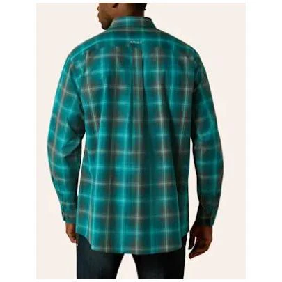 Ariat Men's Pro Bear Long Sleeve Western Shirt - Dark Teal - Image 2