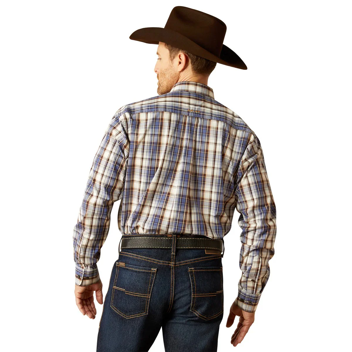 Ariat Men's Pro Cameron Long Sleeve Shirt- Grey Blue - Image 2