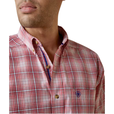 Ariat Men's Pro Jermaine Classic Fit Shirt - Red - Image 3