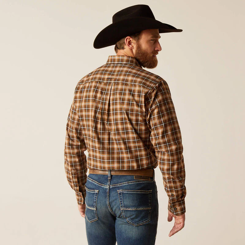 Ariat Men's Pro Norris Long Sleeve Fitted Shirt - Frair Brown - Image 2