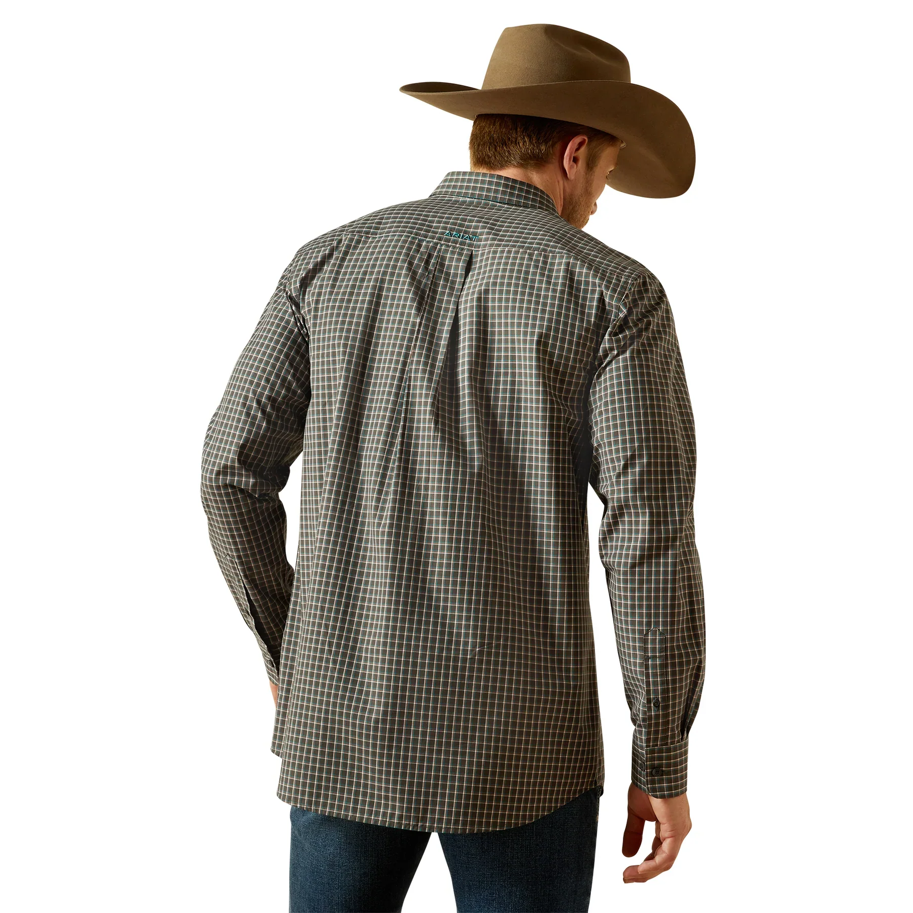 Ariat Men's Pro Series Breck Fitted Long Sleeve Shirt - Black - Image 2