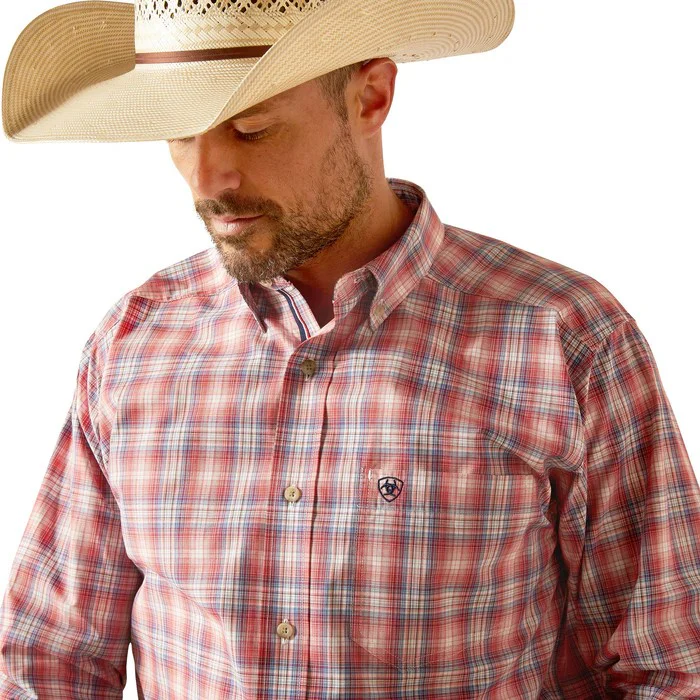 Ariat Men's  Long Sleeve Pro Series Darvey Classic Fit Shirt - Hibiscus - Image 2