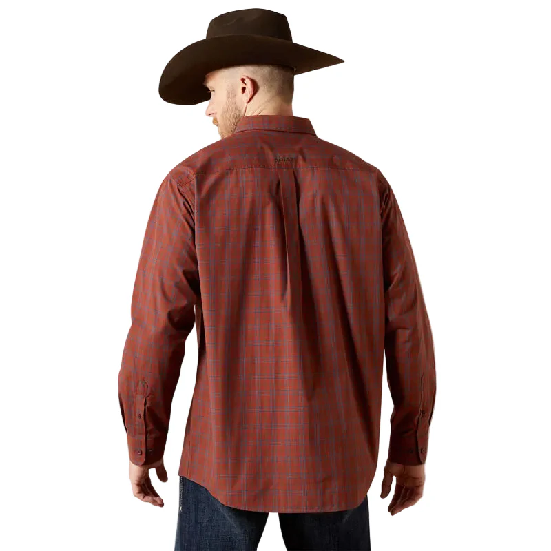 Ariat Men's Pro Series Wrenn Classic Fit Long Sleeve Shirt - Navy - Image 2