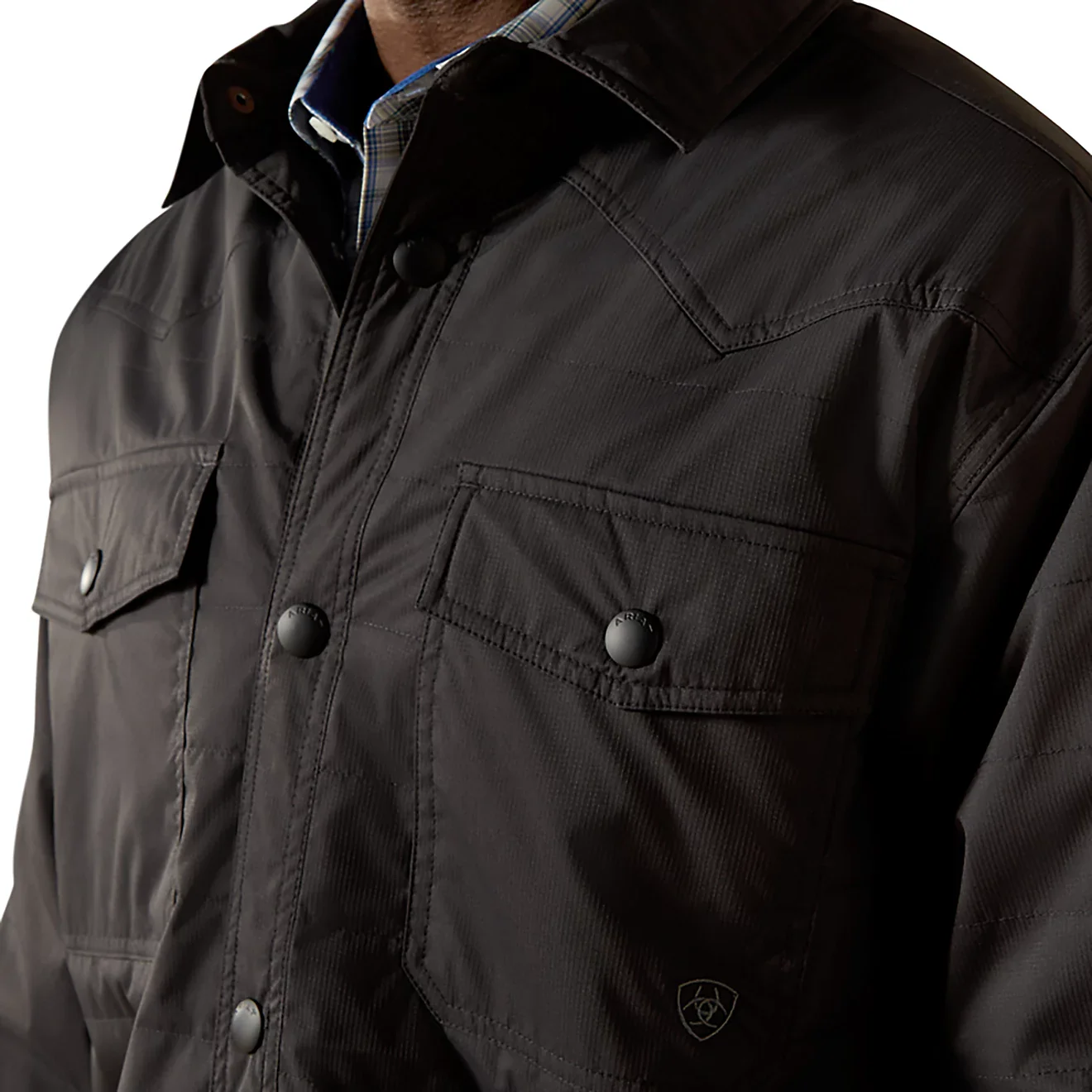 Ariat Men's Quilted Shirt Jacket - Phantom - Image 3