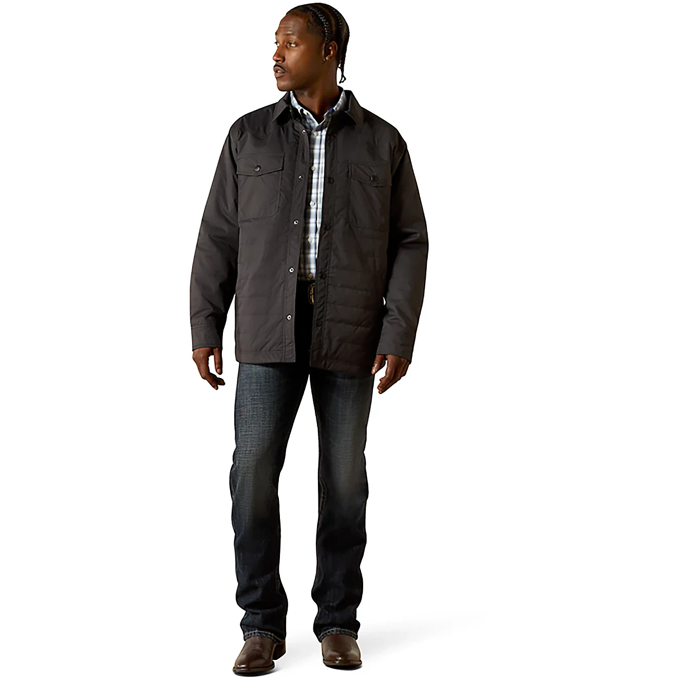 Ariat Men's Quilted Shirt Jacket - Phantom - Image 4
