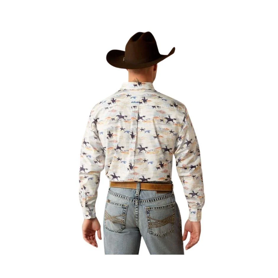 Ariat Men's Ryker Long Sleeve Shirt - Light Blue - Image 3