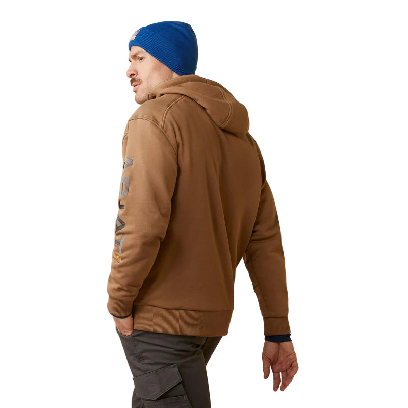 Ariat Men's Rebar All-Weather Full Zip Hoodie - Rebar Khaki - Image 2