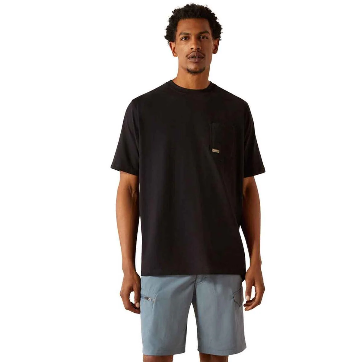 Ariat Men's Rebar Cotton Strong Hardhead Short Sleeve Tee Shirt- Burgundy Heather - Image 5