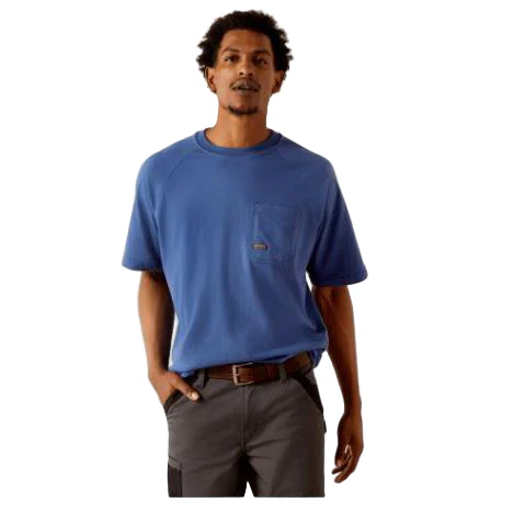 Ariat Men's Rebar Cotton Strong Short Sleeve Logo Tee Shirt- Multiple Colors - Image 3
